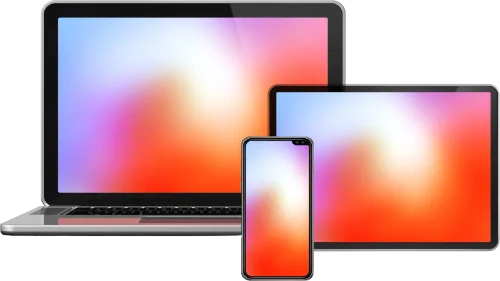 E-commerce 4 varios computadores mostrando que a lumen cria sites responsivos para varios formatos de tela